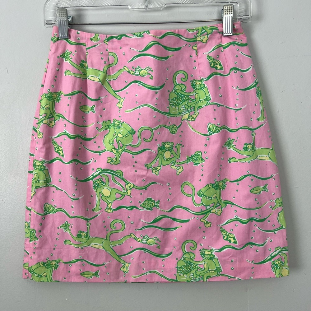 Lilly Pulitzer Monkey Seahorse Skirt